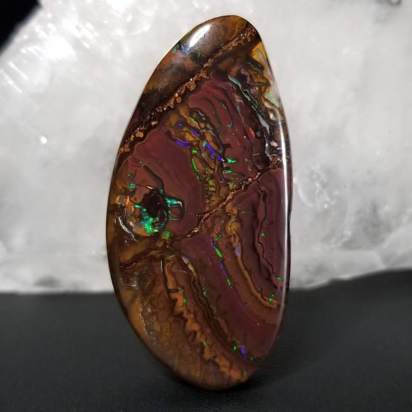 Large Australian Koroit Drilled Opal pendant stone * DPO22P4 - Picture 9 of 17